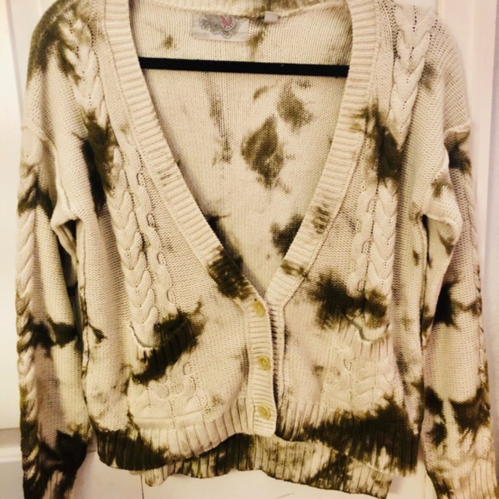 tie dye cardigan